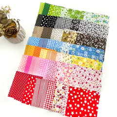 100pcs 9 Square Cotton Quilted Patch Fabric DIY Sewing Fabric