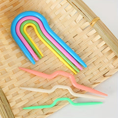 4pcs Weaving Tool Needle Sweater Scarf Cable Needle Woolen Needle