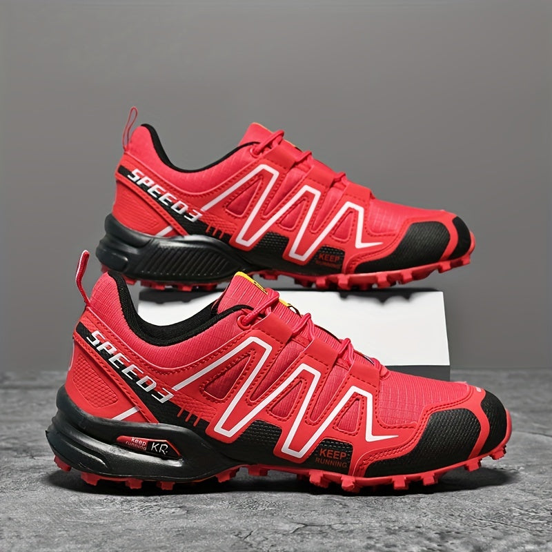 Men's Striped Hiking Shoes Outdoor Non Slip Sports Shoes