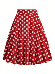 Vintage Floral Print Pleated Skirt