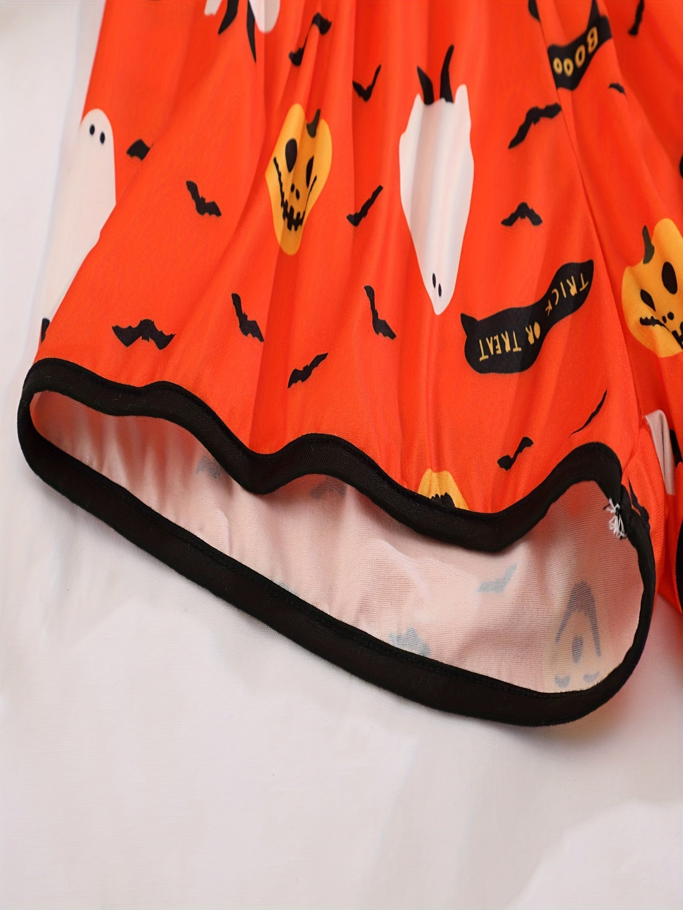 2pcs Pumpkin Print Sleep Bottoms Elastic Waistband Shorts Women's Sleepwear