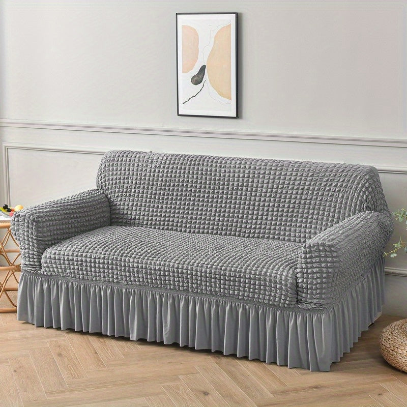 Seersucker Sofa Slipcover Universal Couch Cover Furniture Protector