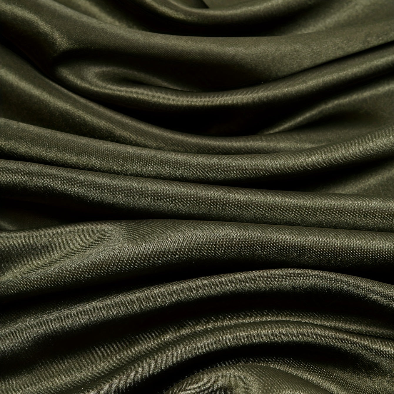 Vintage Dark Green Bandana Large Satin Square Scarf