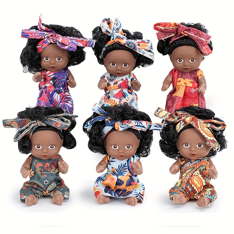 6pcs Fairy Princess Doll Set with Pajamas, 4 Animal Youngsters Dolls