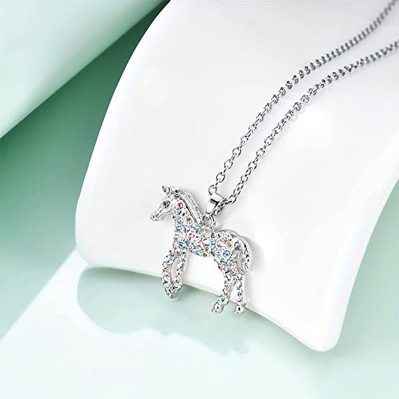 Horse Pendant Necklace for Girls