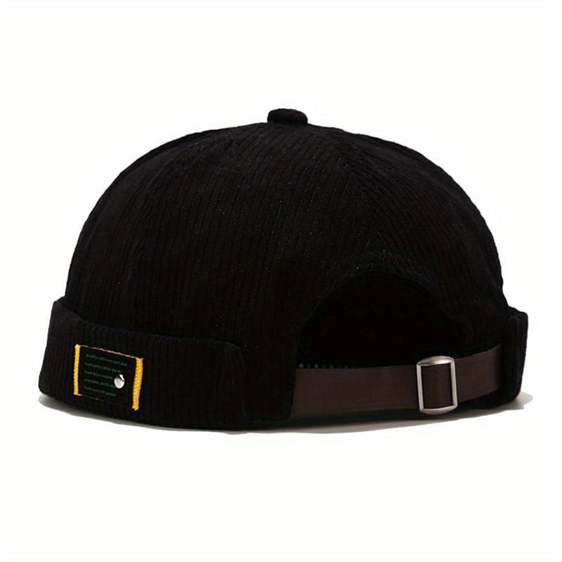 Men's Corduroy Docker Brimless Sailor Cap Beanie