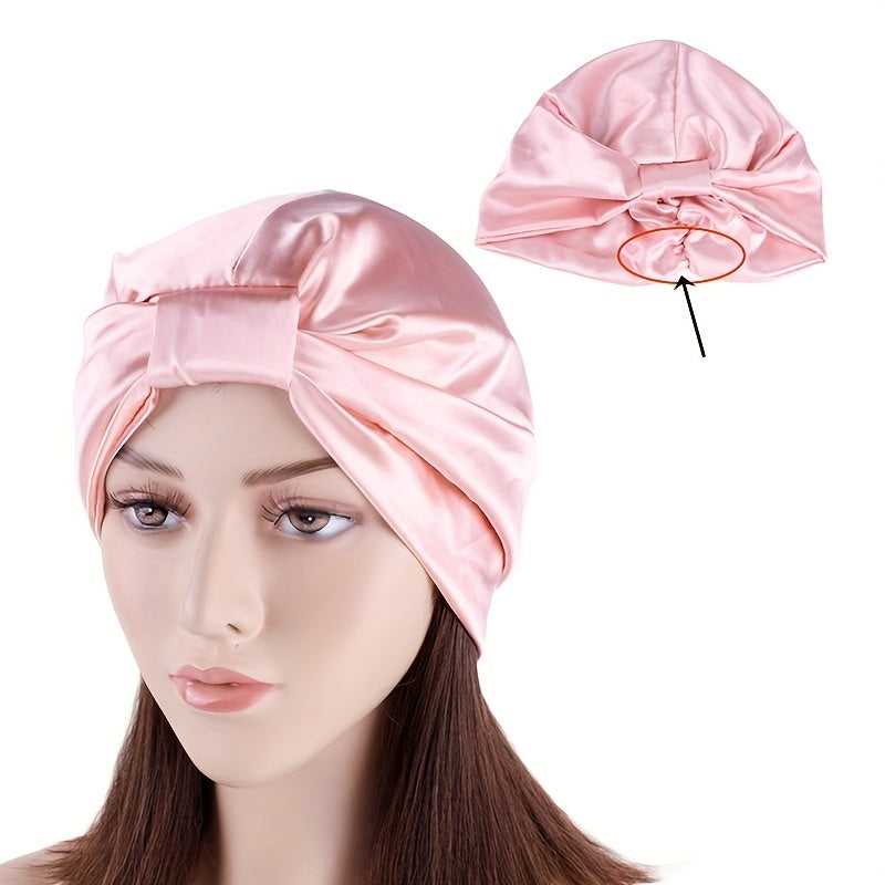 Soft Satin Bonnet Solid Night Cap for Hair Care