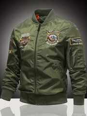 Men's Soft Shell Jacket Windproof with Bear Embroidery