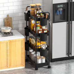 Multifunctional Snack Storage Rack with Wheels