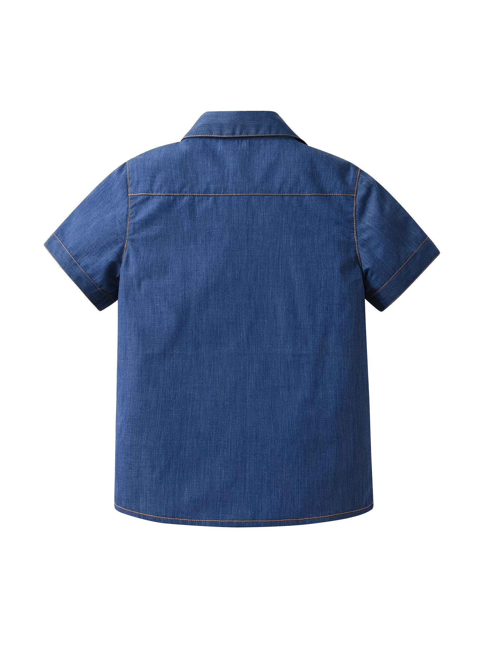 Boys Cotton Top Non Stretch Lapel Shirt for Summer