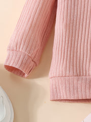 Autumn Girls Knitted Head Pullover Flower Print Skirt Set