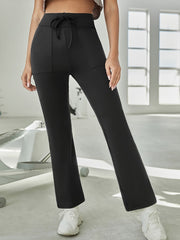 Women's Drawstring Flare Leg Sports Sweatpants
