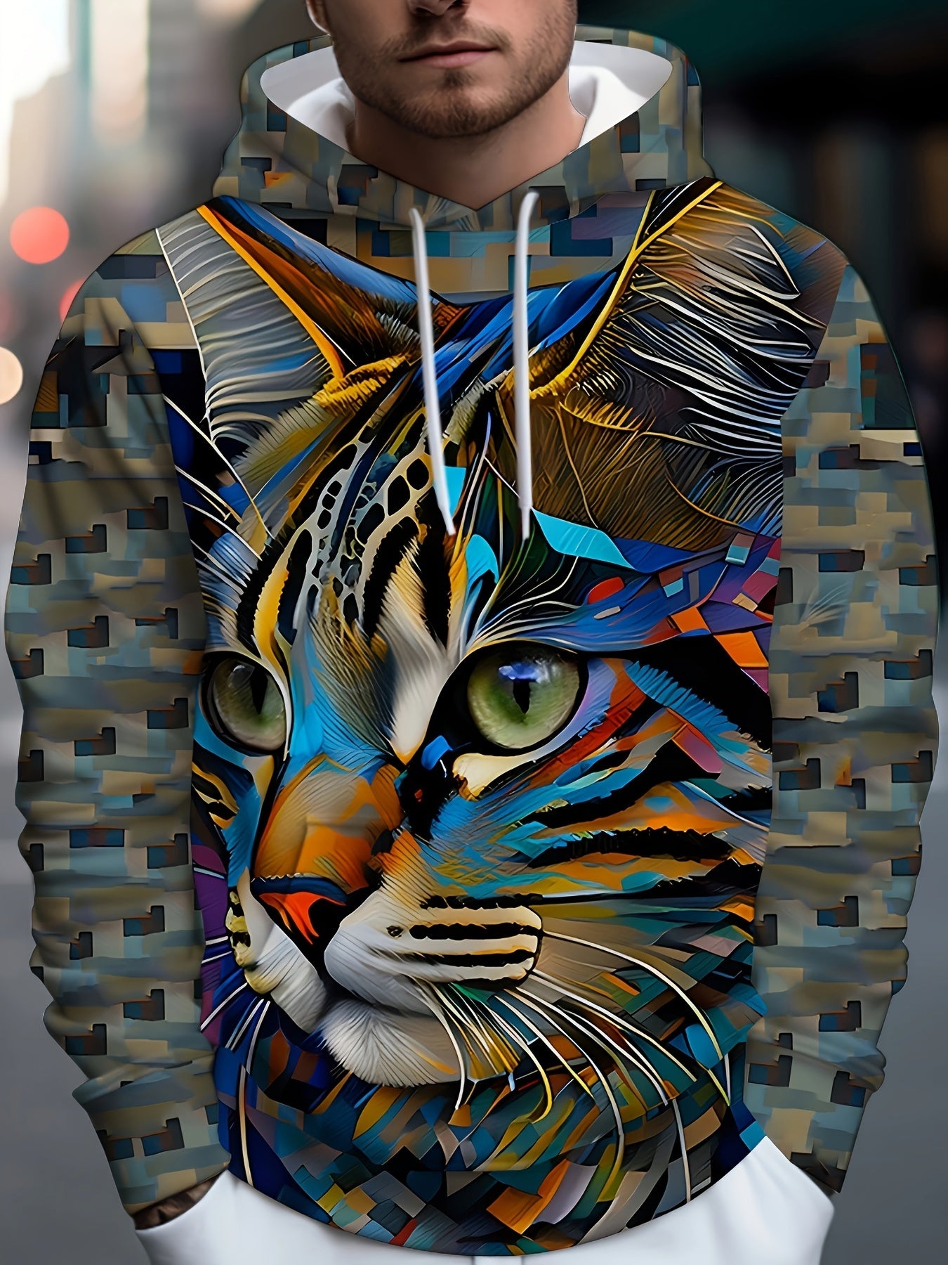 Men's 3D Print Hoodie Graphic Pullover for Autumn Winter