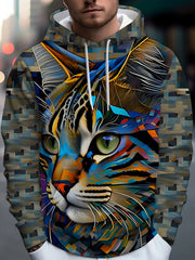 Men's 3D Print Hoodie Graphic Pullover for Autumn Winter