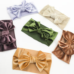 Velvet Bow Headband for Baby Girls