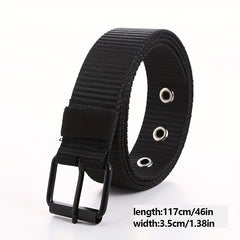 Men's Denim Pants Belt - Breathable Hollow Design