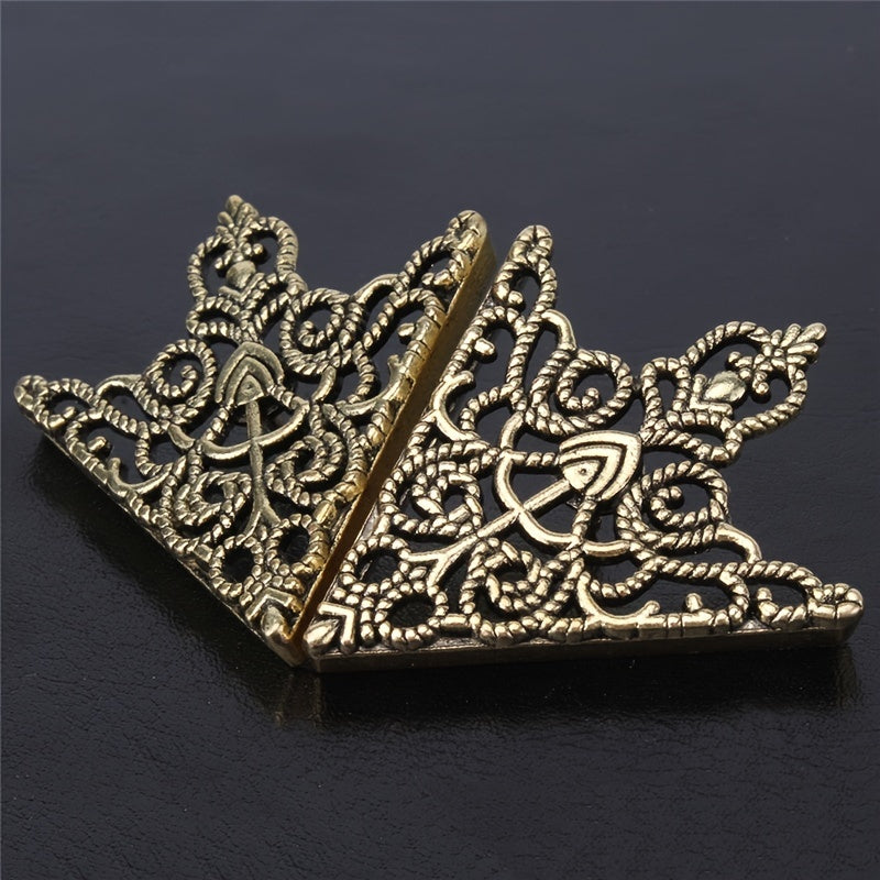 Floral Cut Out Buckle Collar Corners Collar Tip Pin