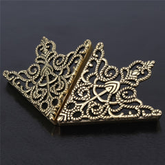 Floral Cut Out Buckle Collar Corners Collar Tip Pin
