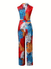 Casual Sleeveless Wide Leg Jumpsuit