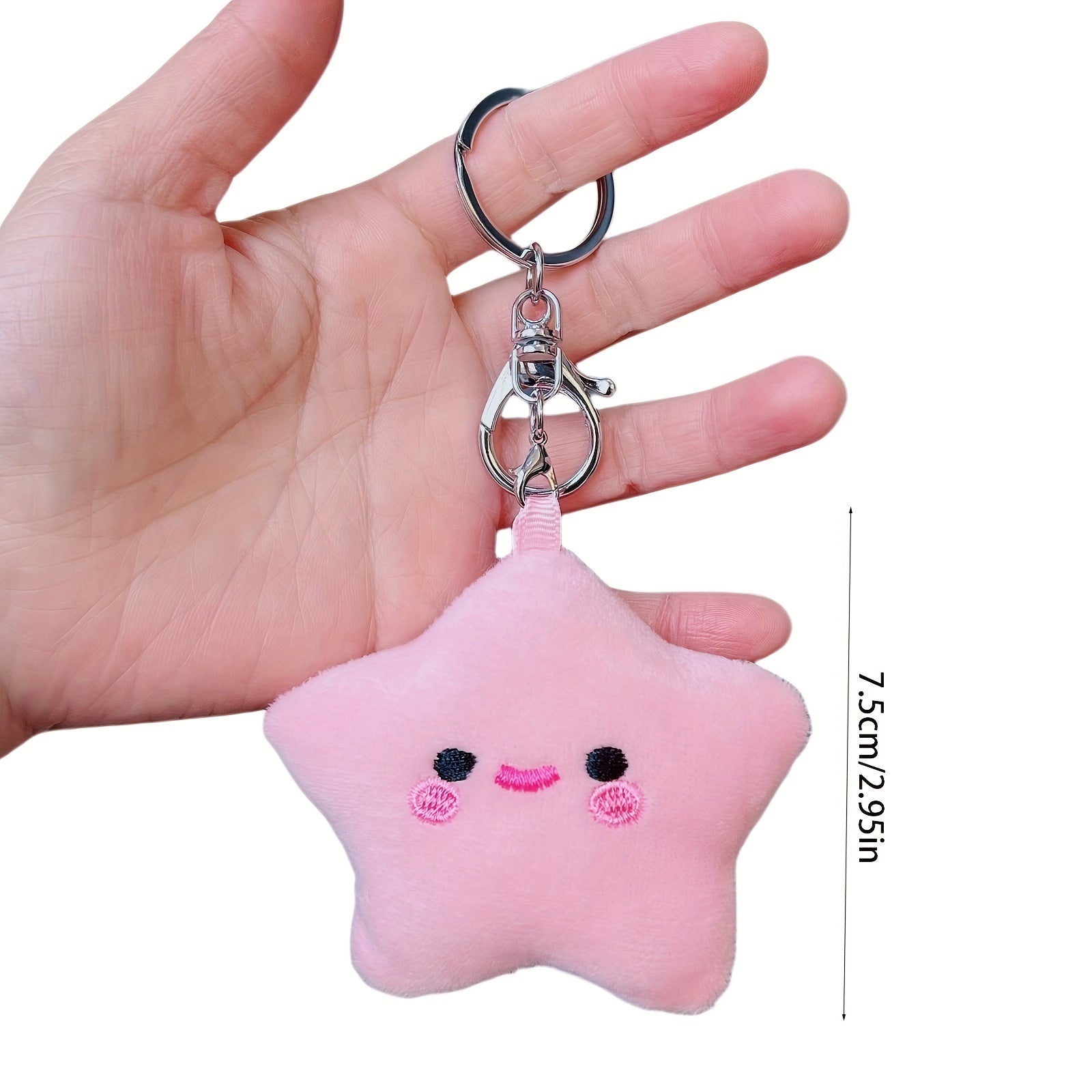 Little Star Plush Key Chain Bag Pendant Car Key Ring - Gift For Friends