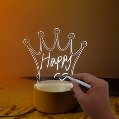Personalized DIY Message Board Night Light USB Powered Table Lamp