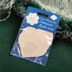 5 Pairs Women's Chest Heart Summer Invisible Bra Breast Patch Stickers