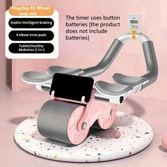 Ab Exercise Wheel Auto Rebound Elbow Support Ab Roller