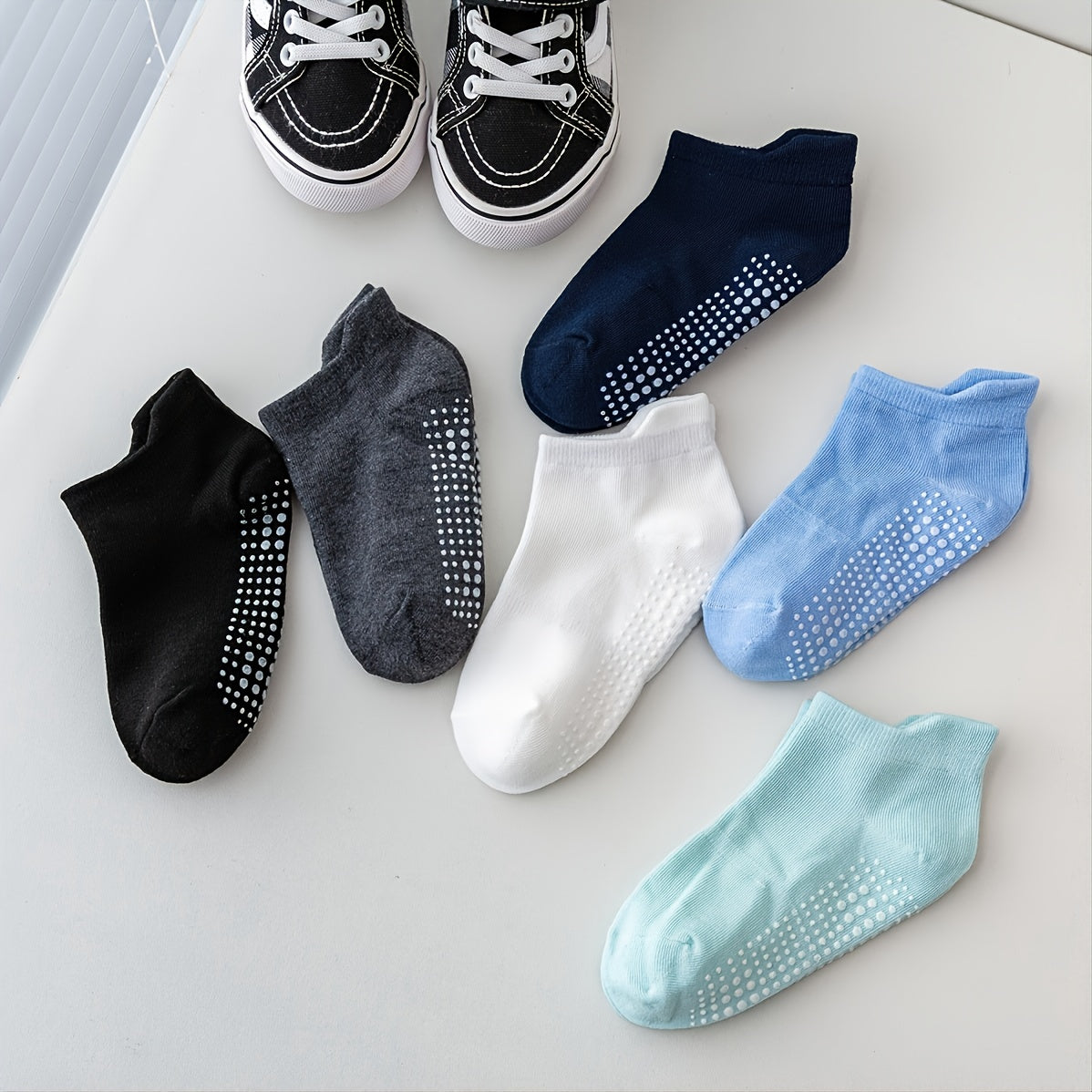 6 Pairs Boys Comfortable Anti-Slip Socks