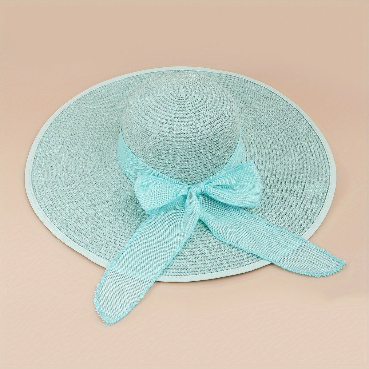 Bowknot Candy Sun Hat French Travel Straw Hat Women Outdoor Sunscreen Beach Hats