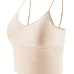 Solid Cami Top V Neck Sleeveless Women's Lingerie