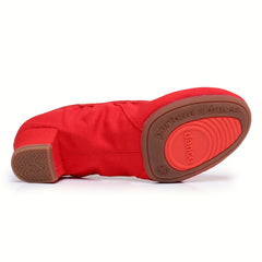 Red Dance Practice Shoes for Latin and Modern Dance