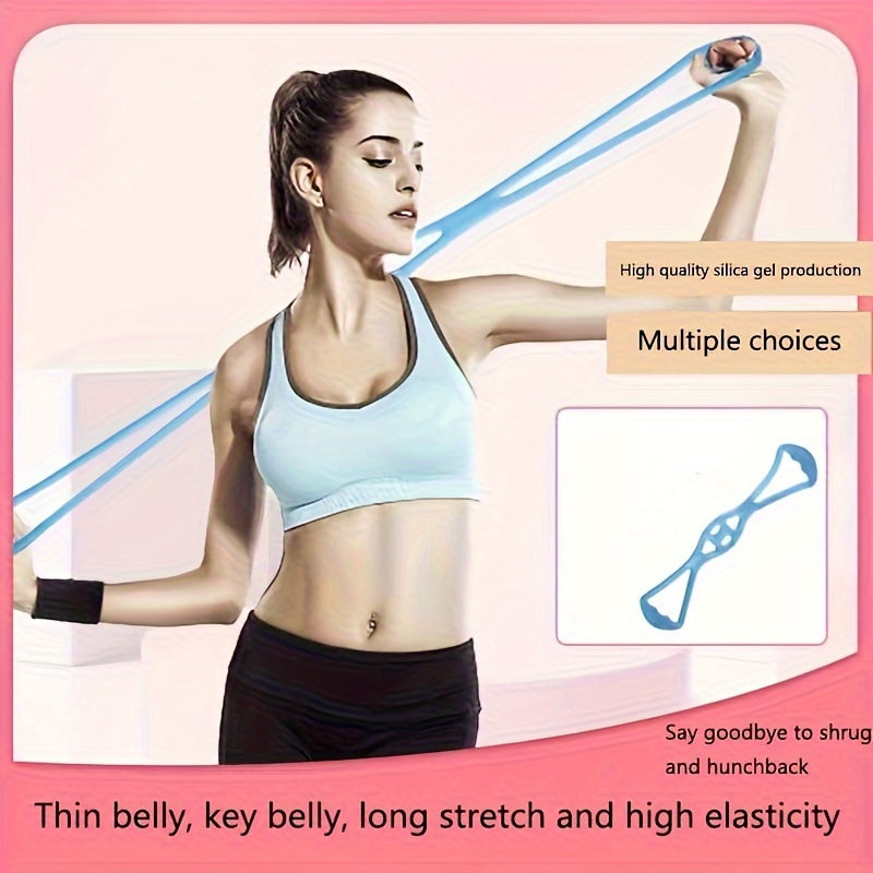 Rubber 8 Shaped Elastic Resistance Rope Fitness Stretching Tensioner