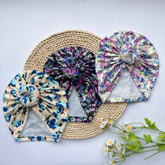 Soft Elastic Baby Donut Hat Girl Headwear Knotted Accessories
