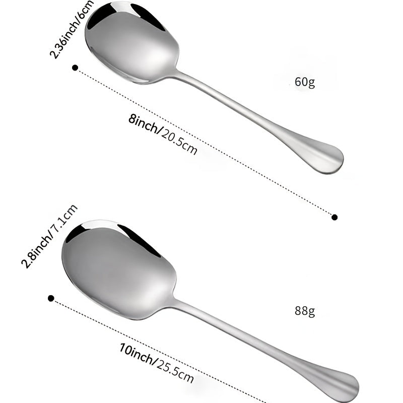 Stainless Steel Serving Spoon Large Soup Porridge Rice Scoop 20 25