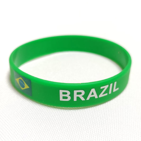 2 pcs National Flags Silicone Wristbands for Sports Friendship Parties