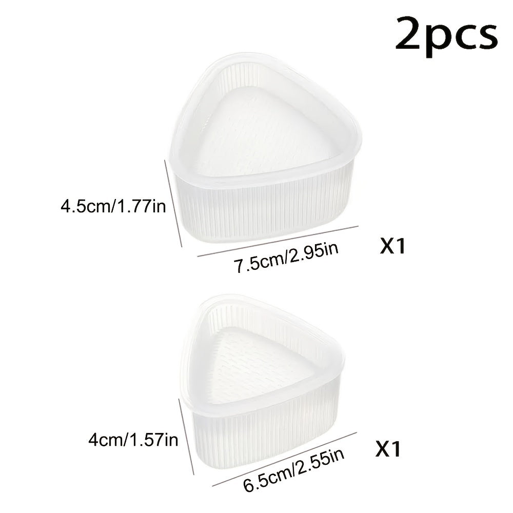2pcs Triangle Rice Ball Mold Sushi Mold DIY Triangle Rice Ball Mold Lunch Sushi