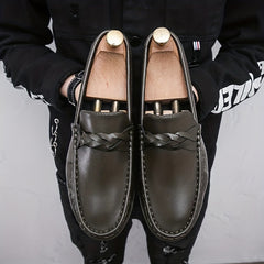Men's Moc Toe Loafer Shoes Comfy Slip On Shoes
