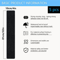 5pcs Anti Slip Safety Grip Tape Stickers Waterproof Wear resistant Non slip Tape