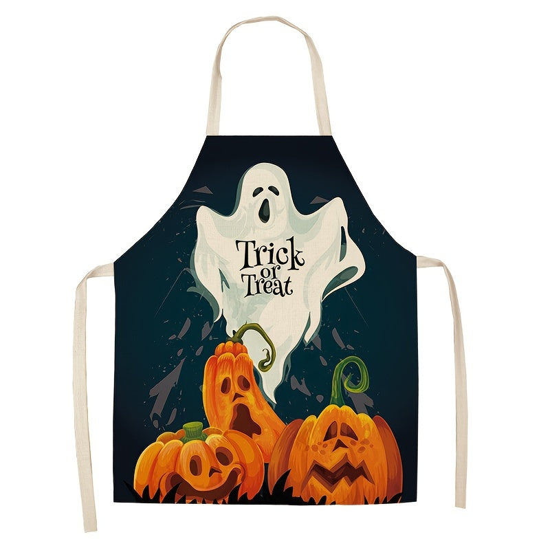 Halloween Party Aprons with Cartoon Prints for Work Uniforms