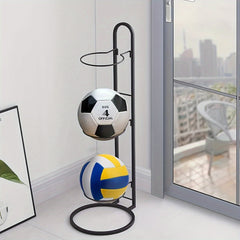 3-Layer Ball Storage Rack Carbon Steel Basketball Display Stand