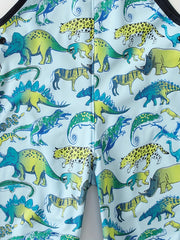 Kids Dinosaur Print Bib Pants Jumpsuit