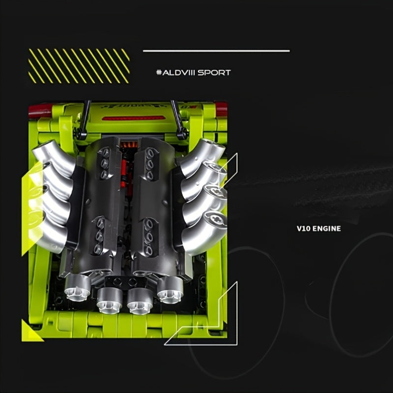 3358pcs 1 8 Mechanical Sports Car Building Block Model Splicing