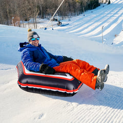 47-inch 119 Snow Tube Inflatable Sled Heavy Duty Snow Pad with Handle