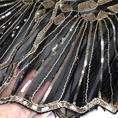 Women's Sequins Cape Vintage Embroidery Evening Party Shawl