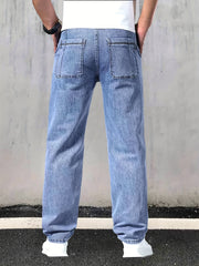 Men's Straight Leg Jeans Casual Street Style Denim Pants