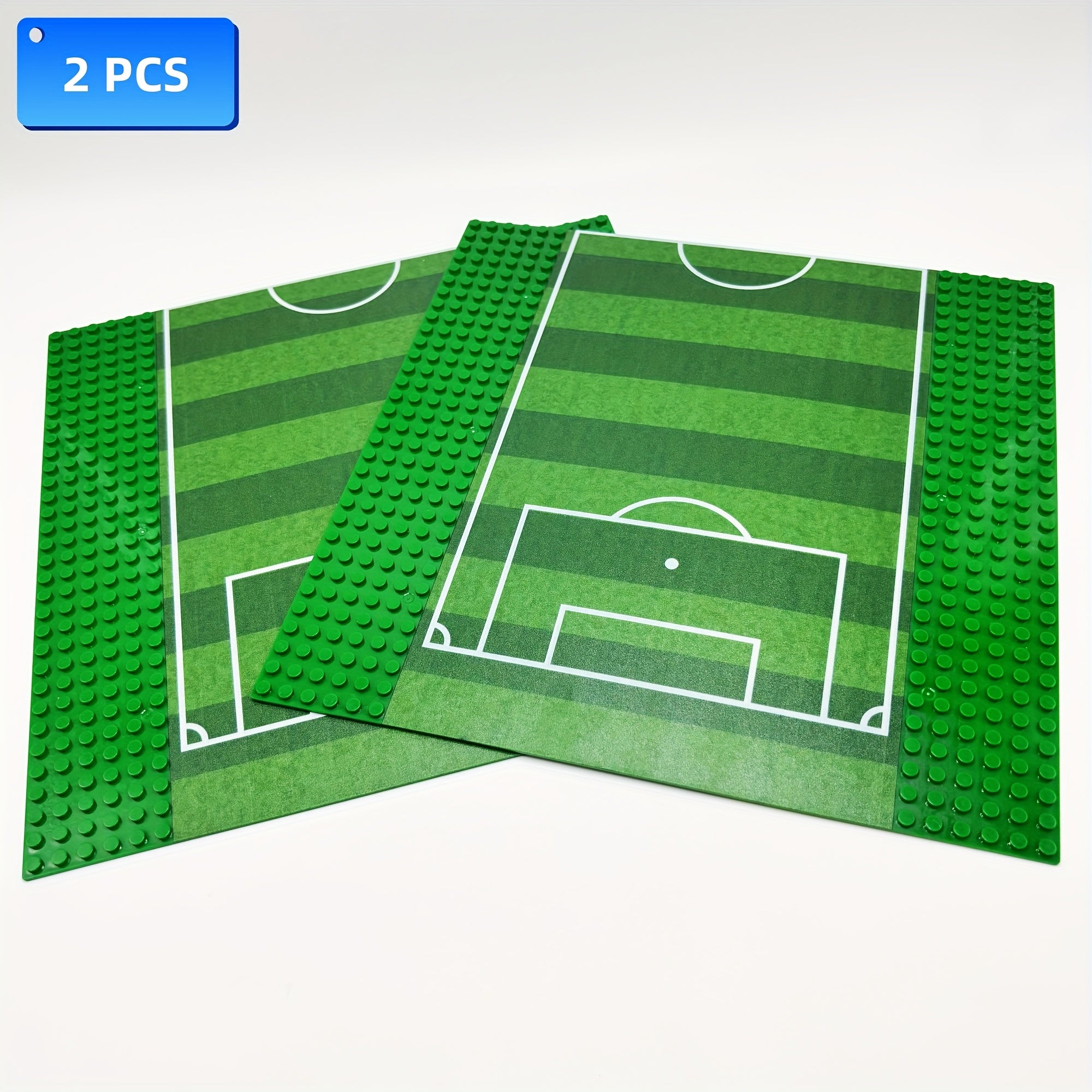 2pcs Building Blocks Basketball Soccer Field Baseboards 25x25 Durable ABS Gr