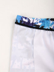 Ink Dot Gradient Palm Tree Silhouette Swim Trunk Men's Swimwear