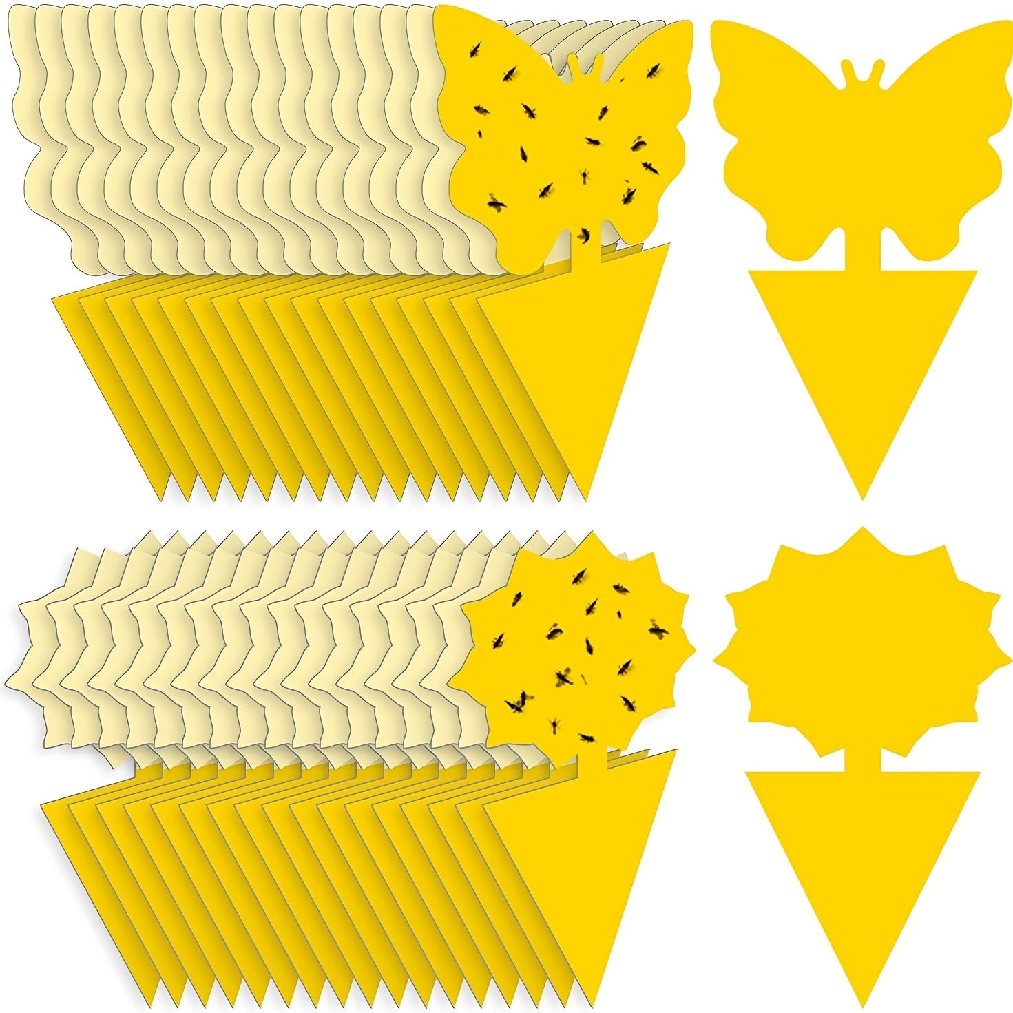 Non-Toxic Yellow Sticky Bug Traps for Indoor and Outdoor Use