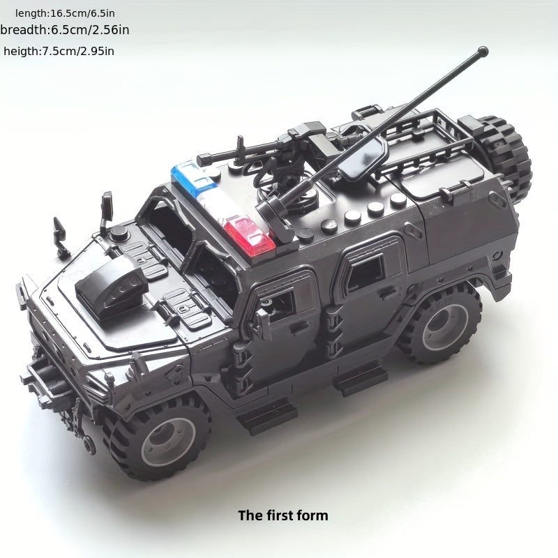 Educational Building Block Toy Military Car Assembly Toy