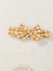 Toddler Girl's Plaid Ruffle Shorts with Bowknot